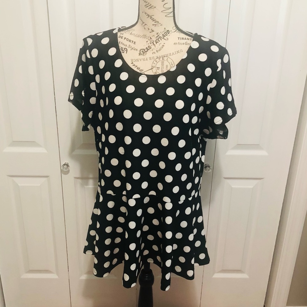 Agnes Orinda Peplum Top-Brand New!!